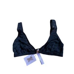 Savage X Fenty Flocked Logo Bralette, S